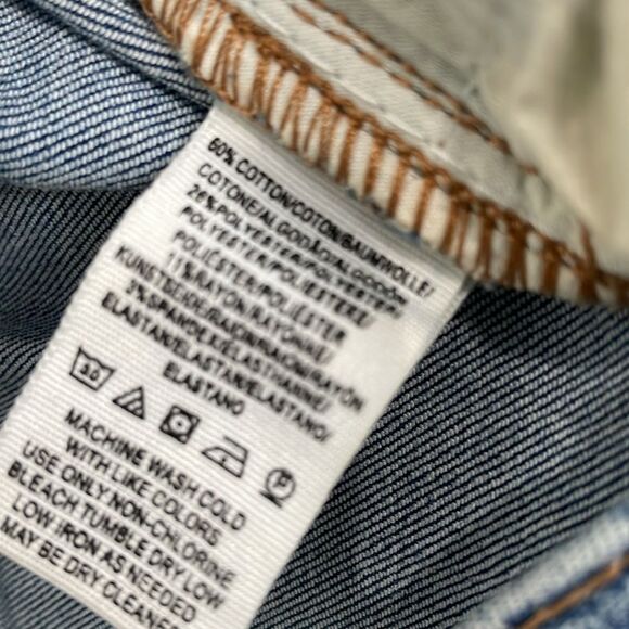 Free People Frayed Hem Distressed Blue Jeans Women’s 27 Skinny Boho Stretch - Picture 8 of 8